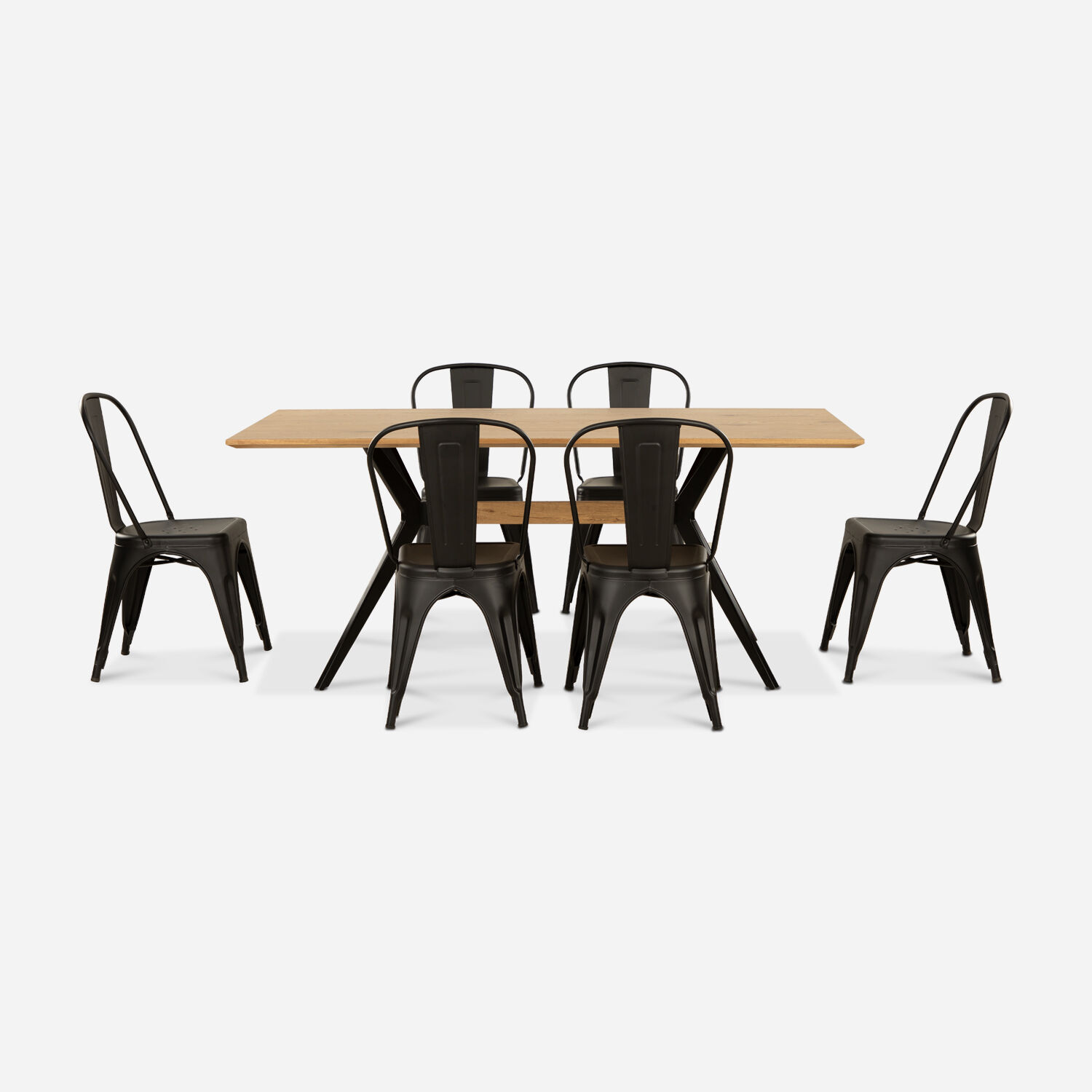 Comedor 6 Sillas Tolix Cross
