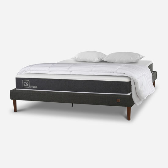 Cama Europea Curve 2 Plazas Ortopedic + Almohadas + Plumón