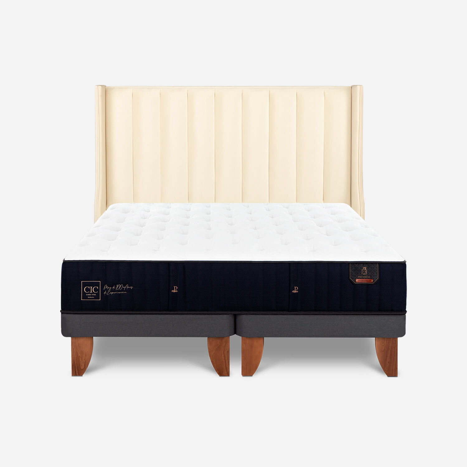 Cama Europea King Premium + Respaldo Panaro