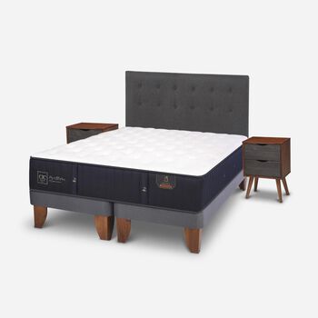 Cama Europea 2 Plazas Premium Base Dividida + Set Éufrates