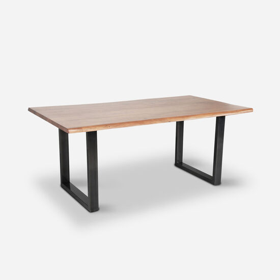 Comedor Florencia Natural + 6 Sillas Ottawa Azul