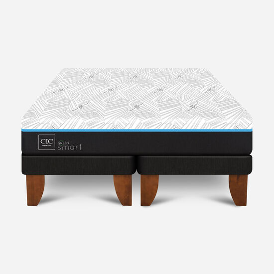 Cama Europea King Smart Green Base Dividida
