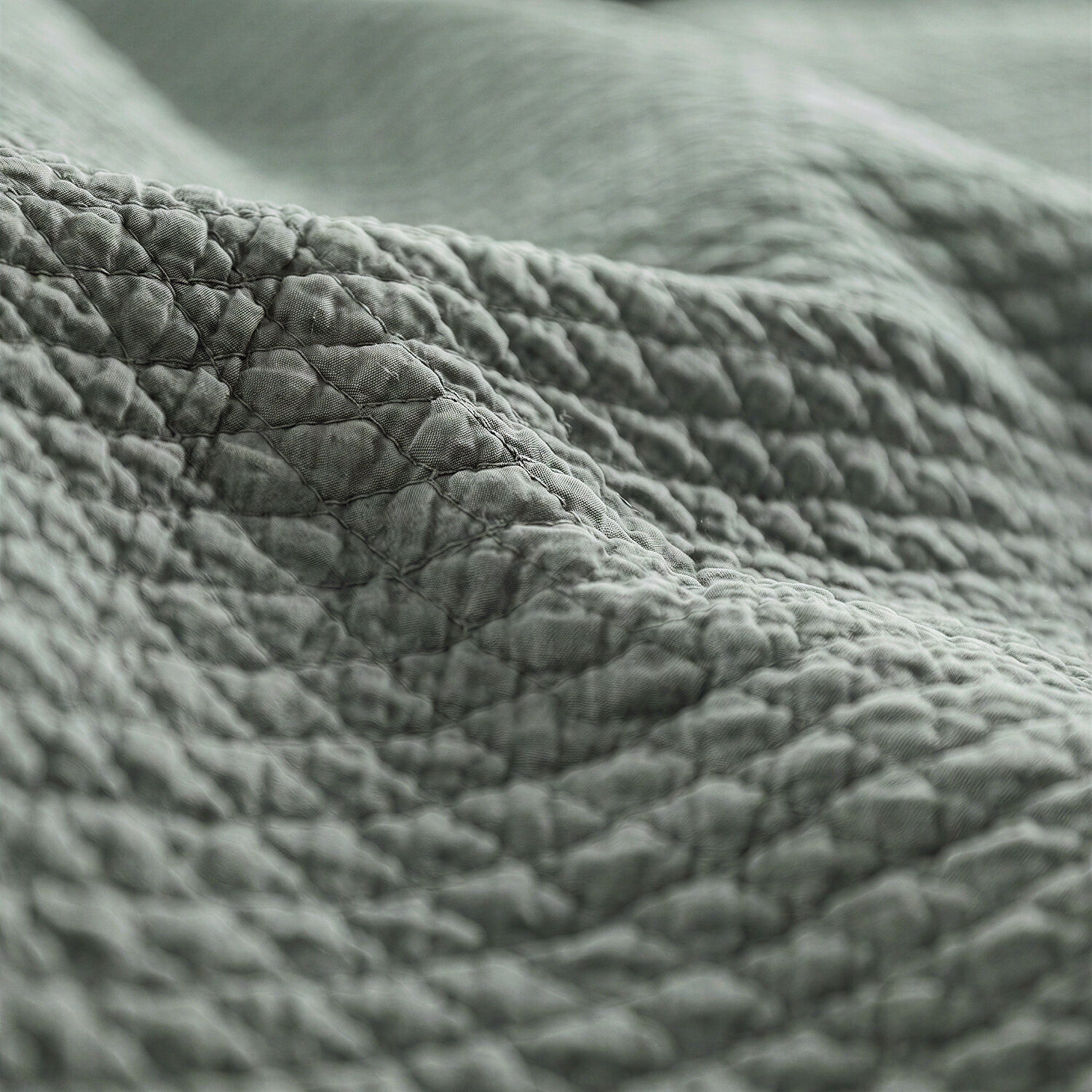 Quilt Single Microfibra Stonewash Verde Humo
