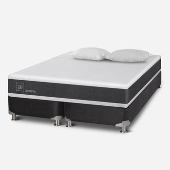 Box Spring King Ortopedic 5 Zonas + Almohadas