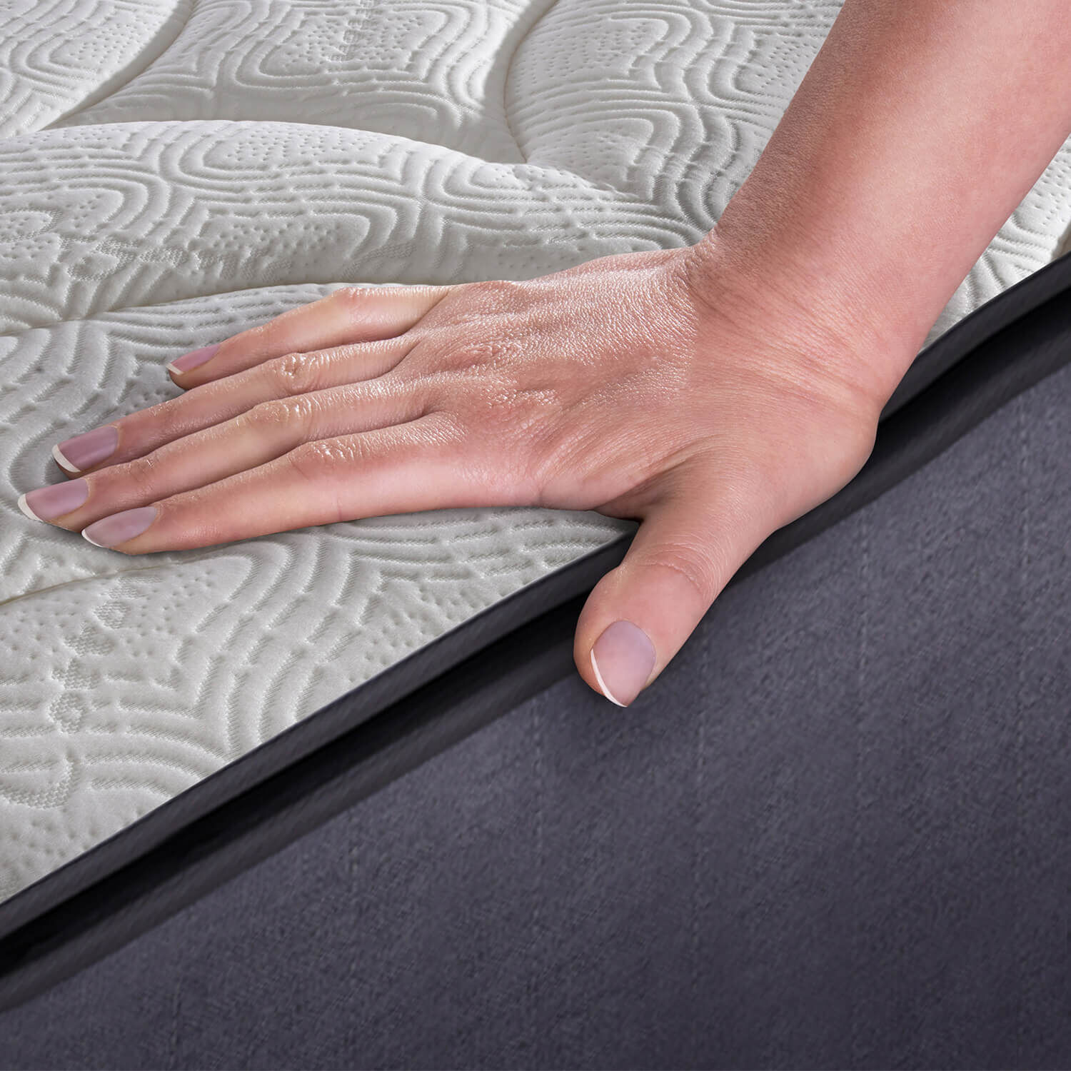 Cama Europea Curve 2 Plazas Premium + Set Mir&oacute; Caramel