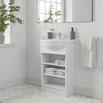 Vanitorio 2 Repisas Cannes Blanco 50 Cm.