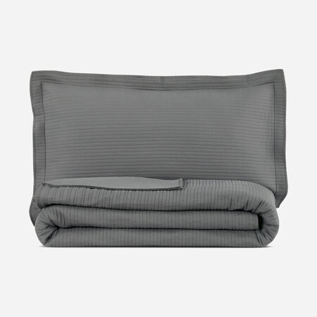 Quilt 2 Plazas Algod&oacute;n Gris