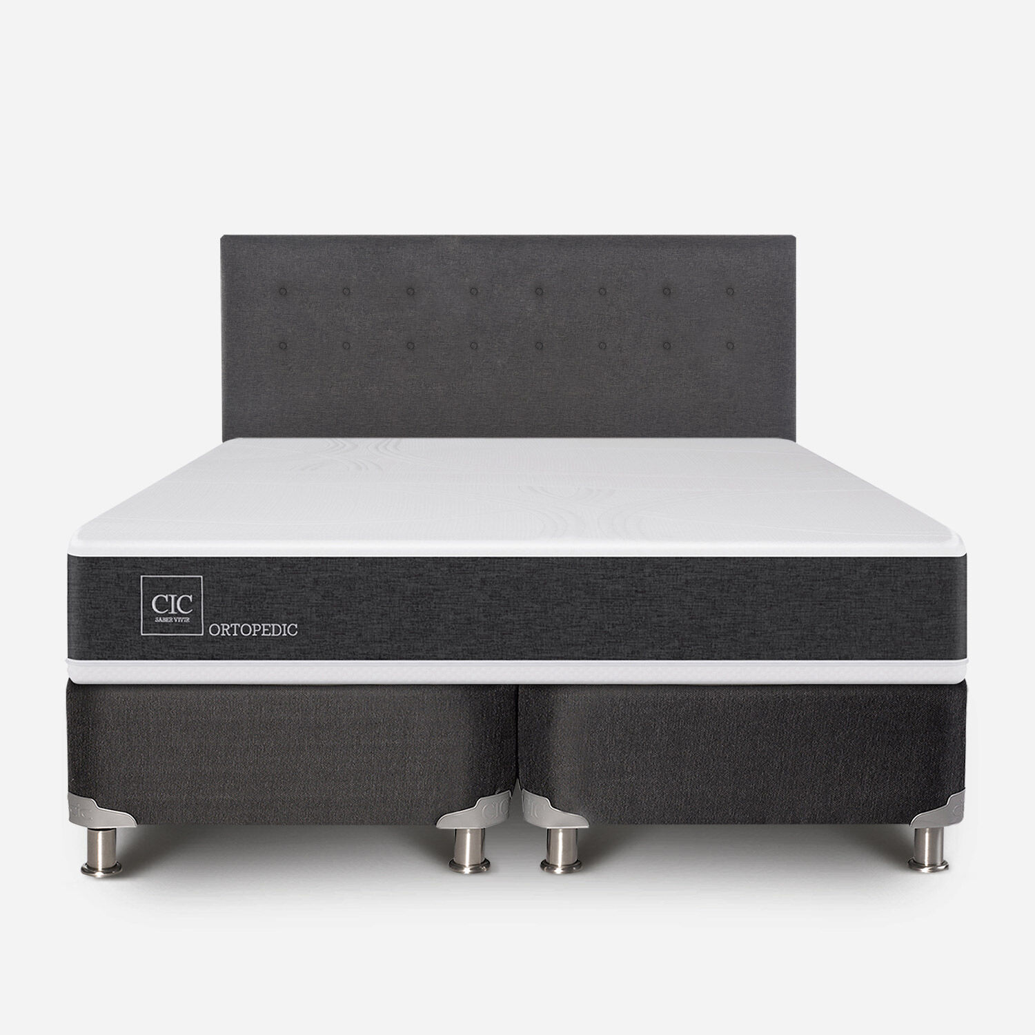 Box Spring King Ortopedic 5 Zonas + Respaldo &Eacute;ufrates