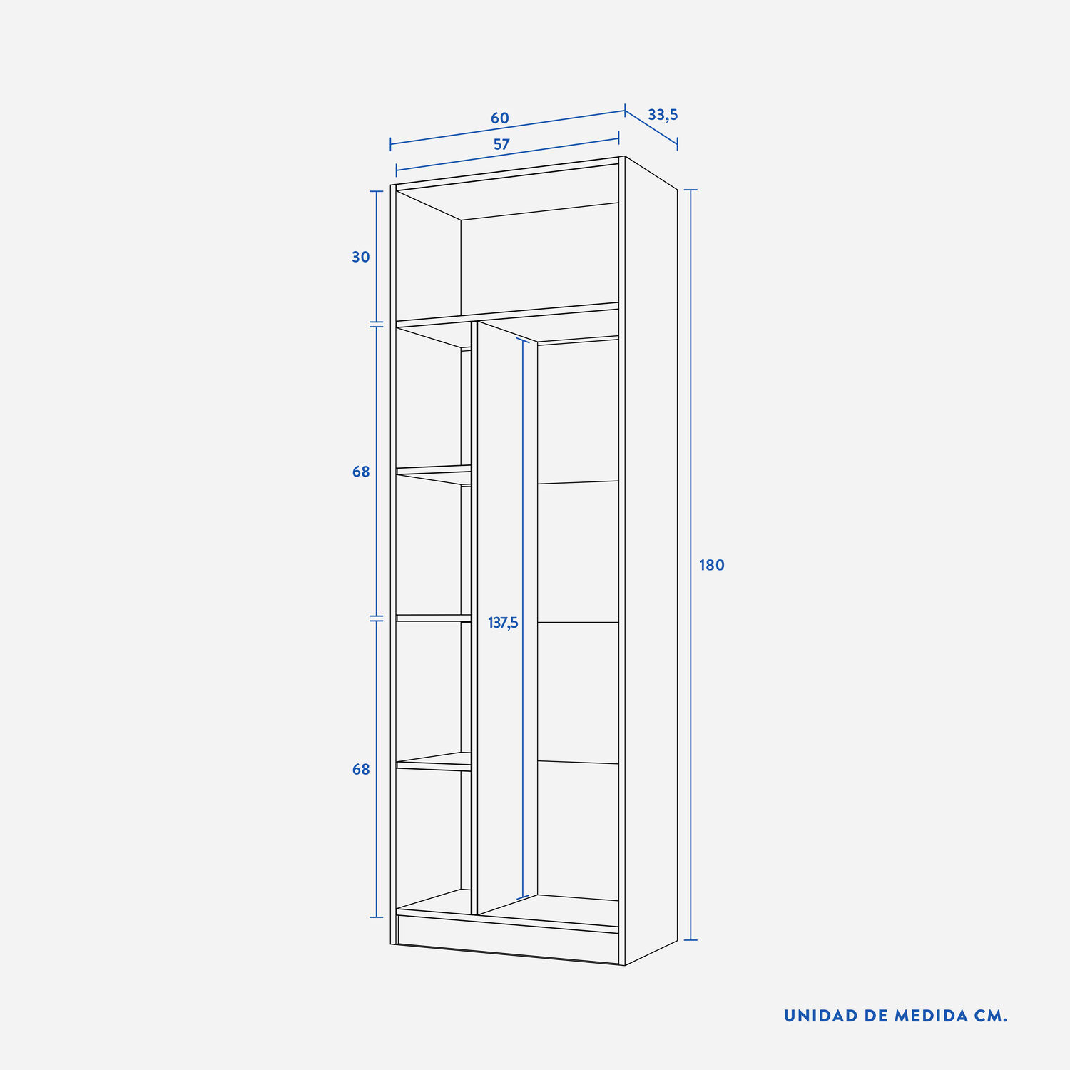 Organizador 2 Puertas Blanco