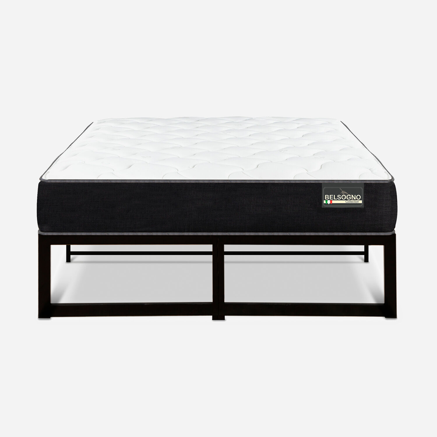 Cama Iron Smart Belsogno 2 Plazas Plus Black