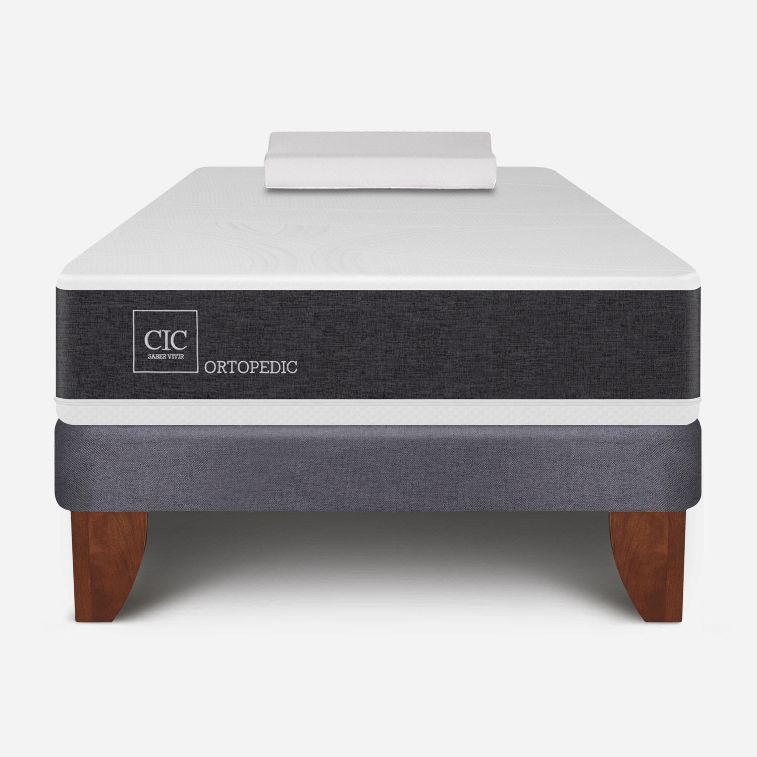 Cama Europea 1,5 Plazas Ortopedic + Almohada Viscoel&aacute;stica