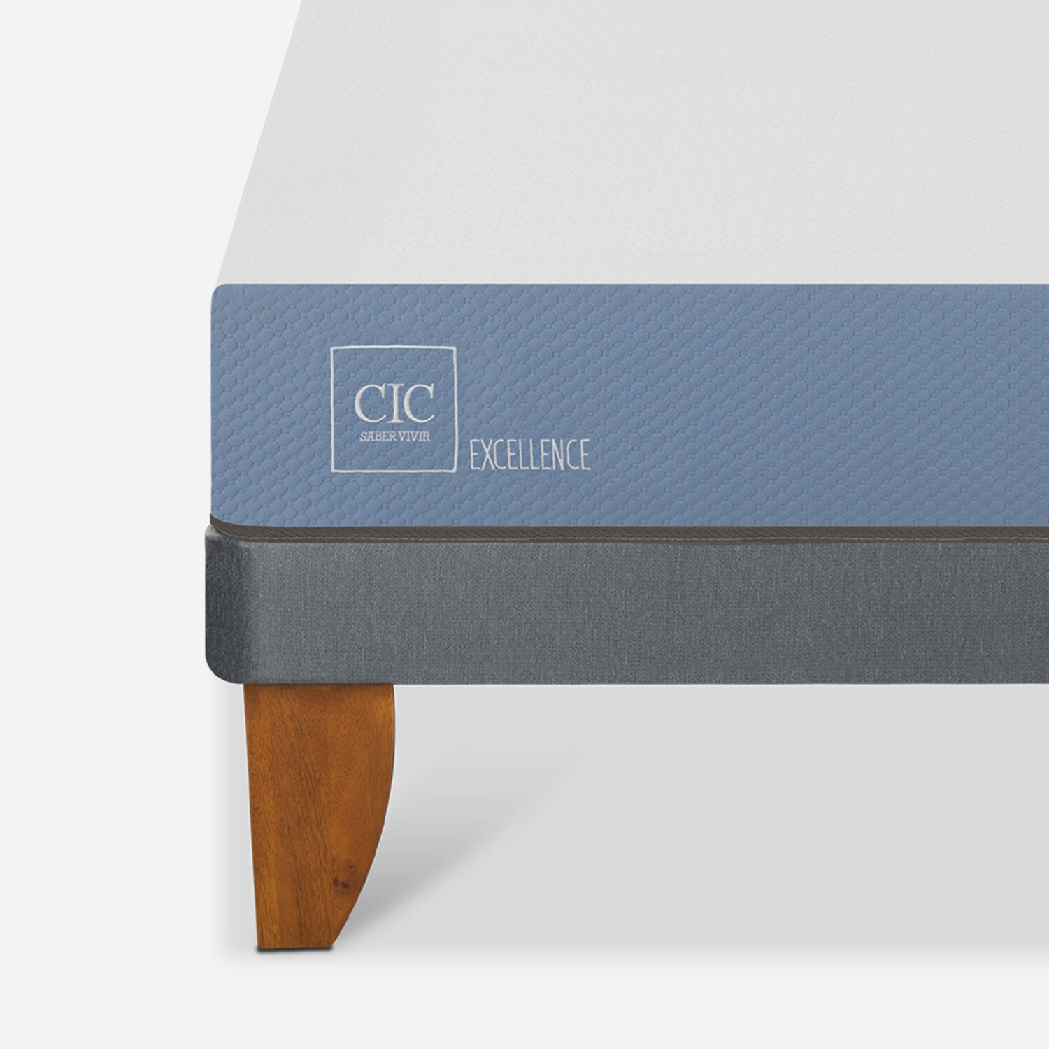 Cama Europea 2 Plazas Excellence Base Normal + Almohadas