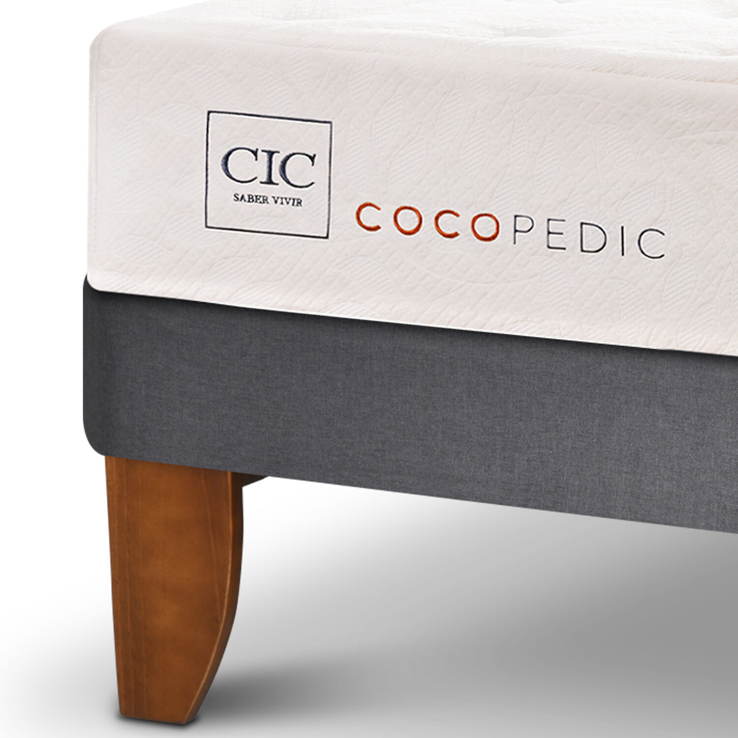 Cama Europea 2 Plazas Cocopedic + Set Milán Caramel