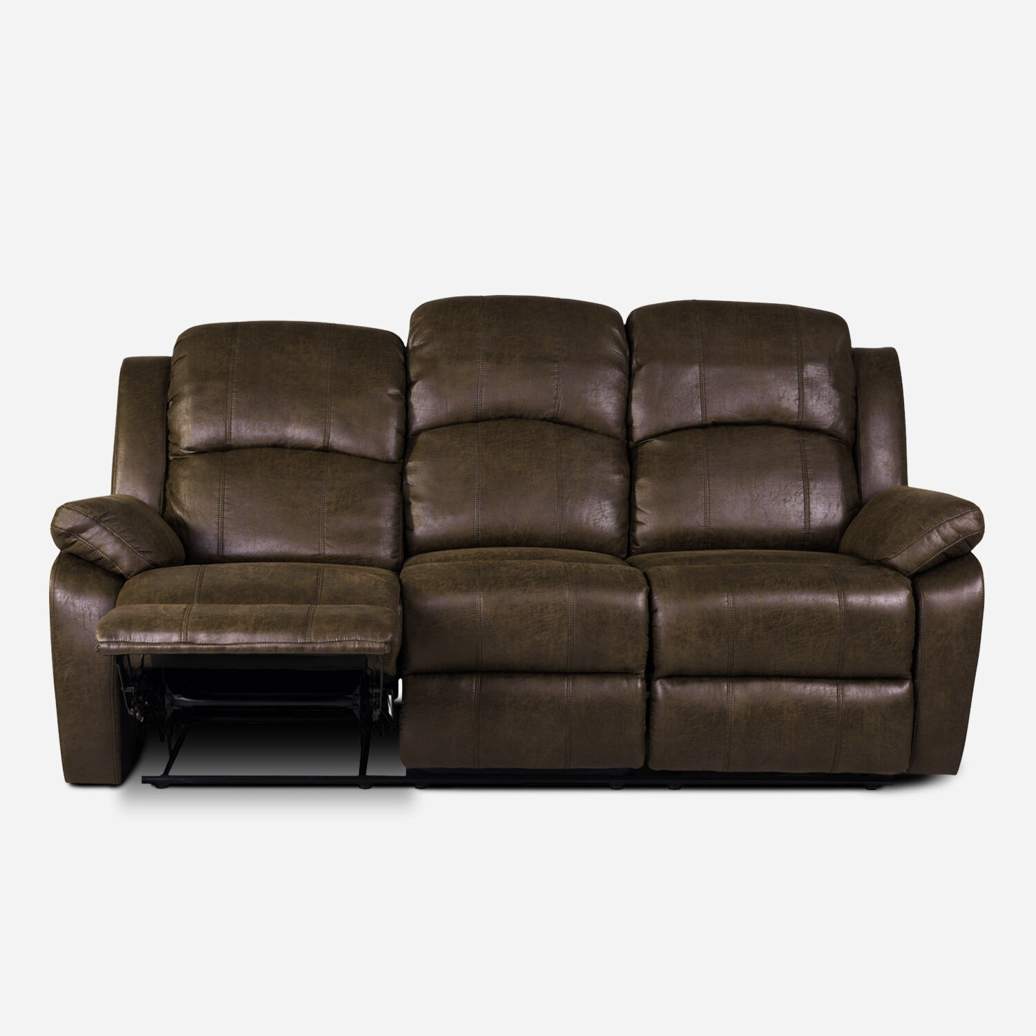 Sof&aacute; 3 Cuerpos Reclinable Oslo Chocolate