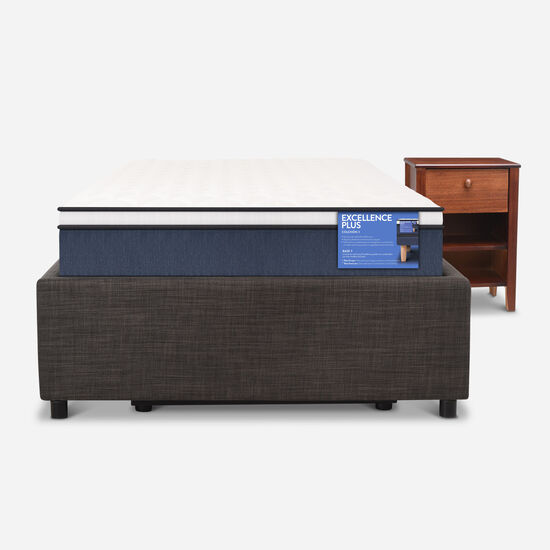 Cama Space Box 1.5 Plazas Excellence Plus + Velador New Torino