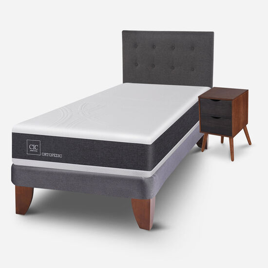 Cama Europea 1.5 Plazas Ortopedic + Set Éufrates
