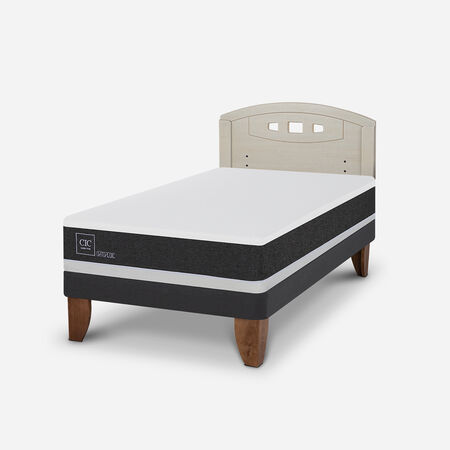 Cama Europea 1,5 Plazas Ortopedic + Respaldo Gales Alpino