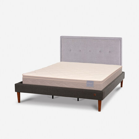 Cama Europea Curve King Rilassati + Respaldo Ganges