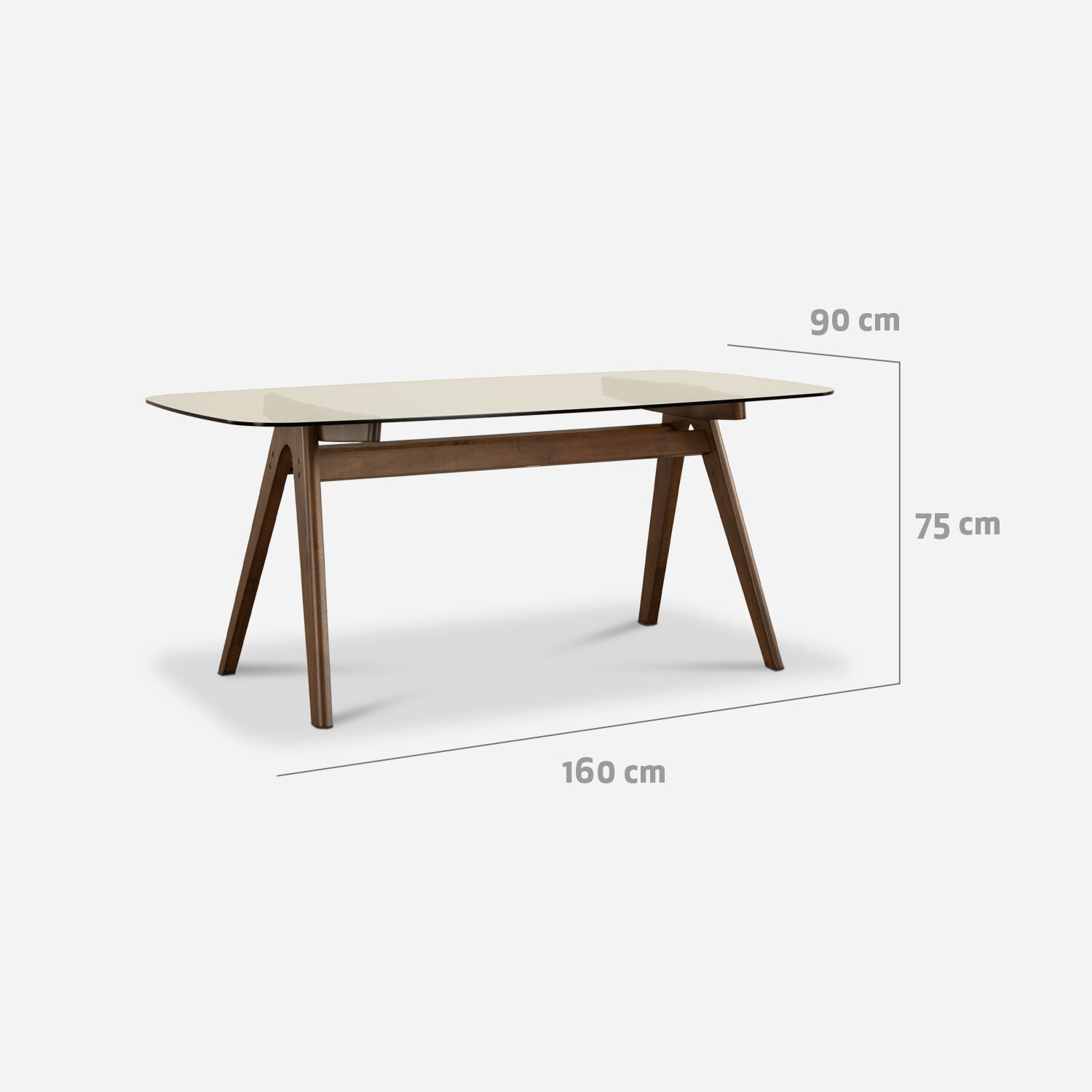 Comedor de Vidrio 6 Sillas Denver 160 Cm