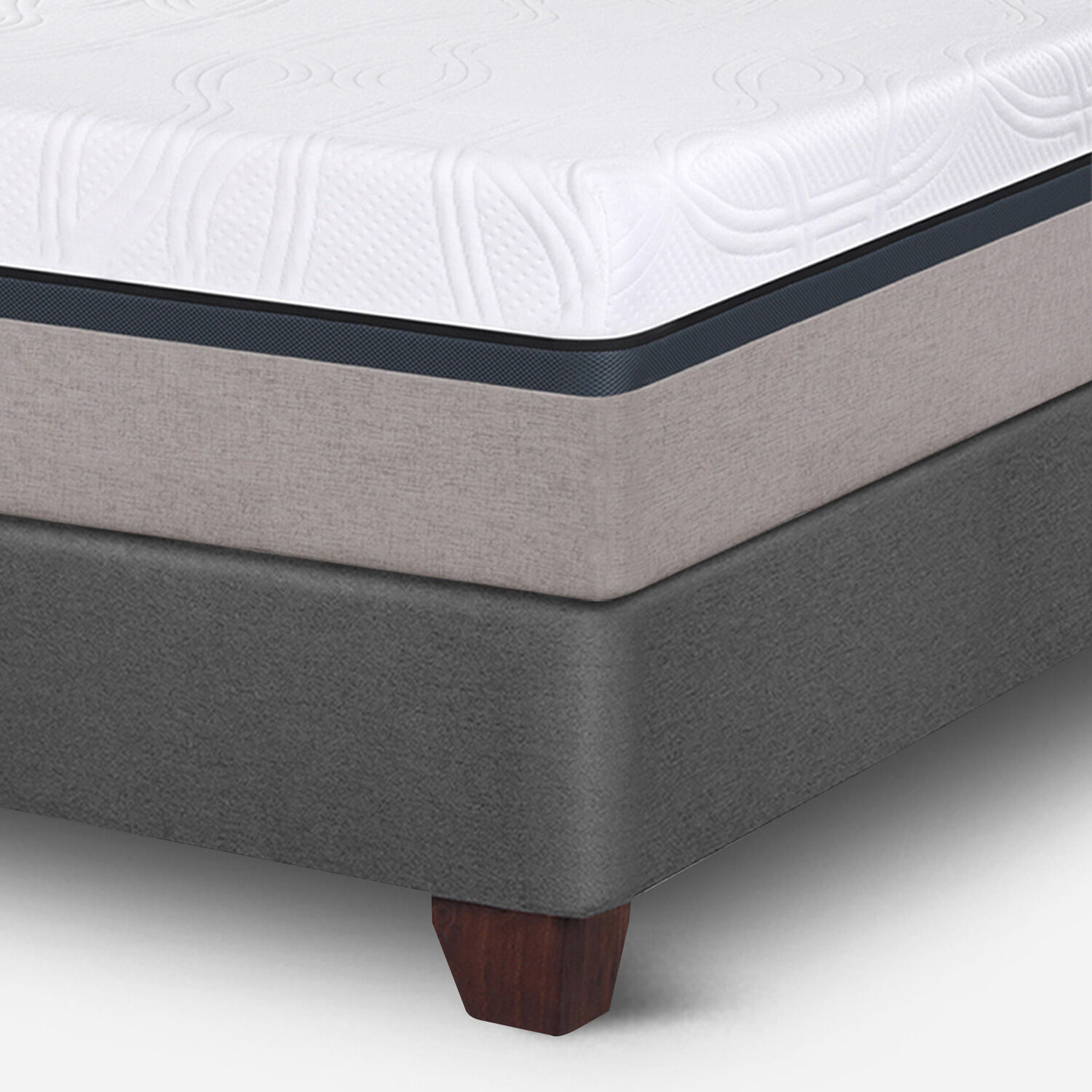Box Spring 2 Plazas Balance Base Dividida + Set Kavery