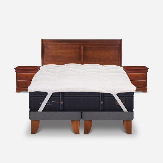 Cama Europea King Grand Premium + Set Miró + Topper