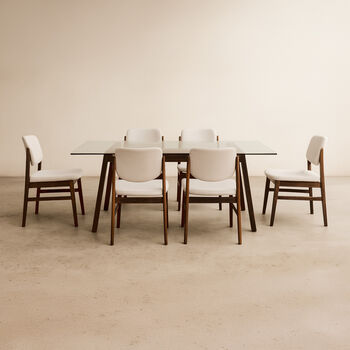 Comedor de Vidrio 6 Sillas New York