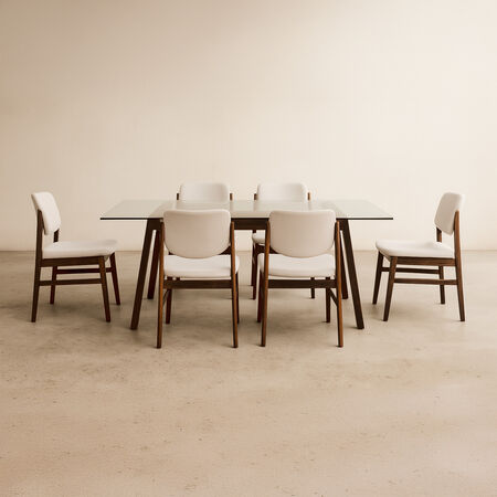 Comedor de Vidrio 6 Sillas New York