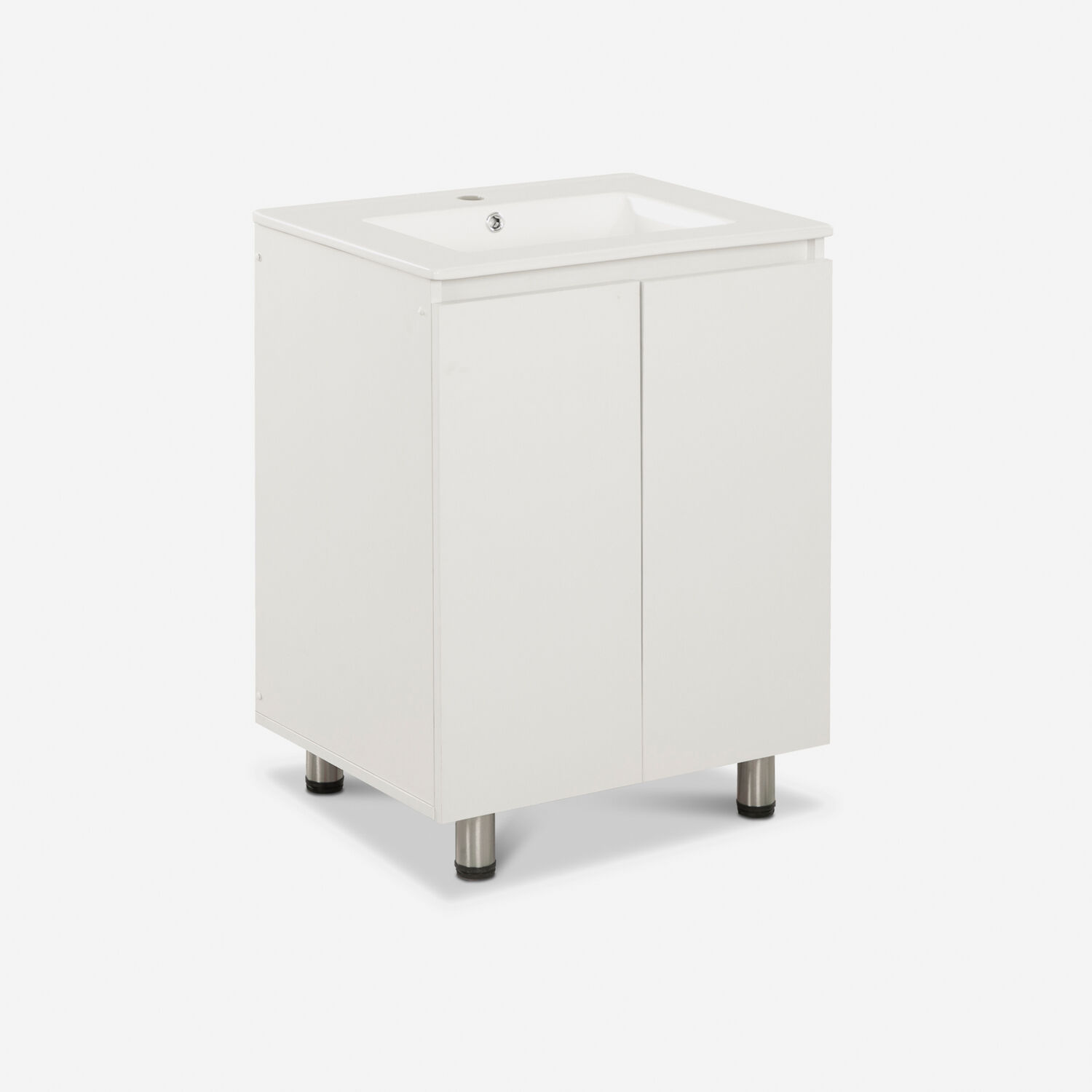 Vanitorio 2 Puertas Con Soportes Lisboa Blanco 60 Cm.