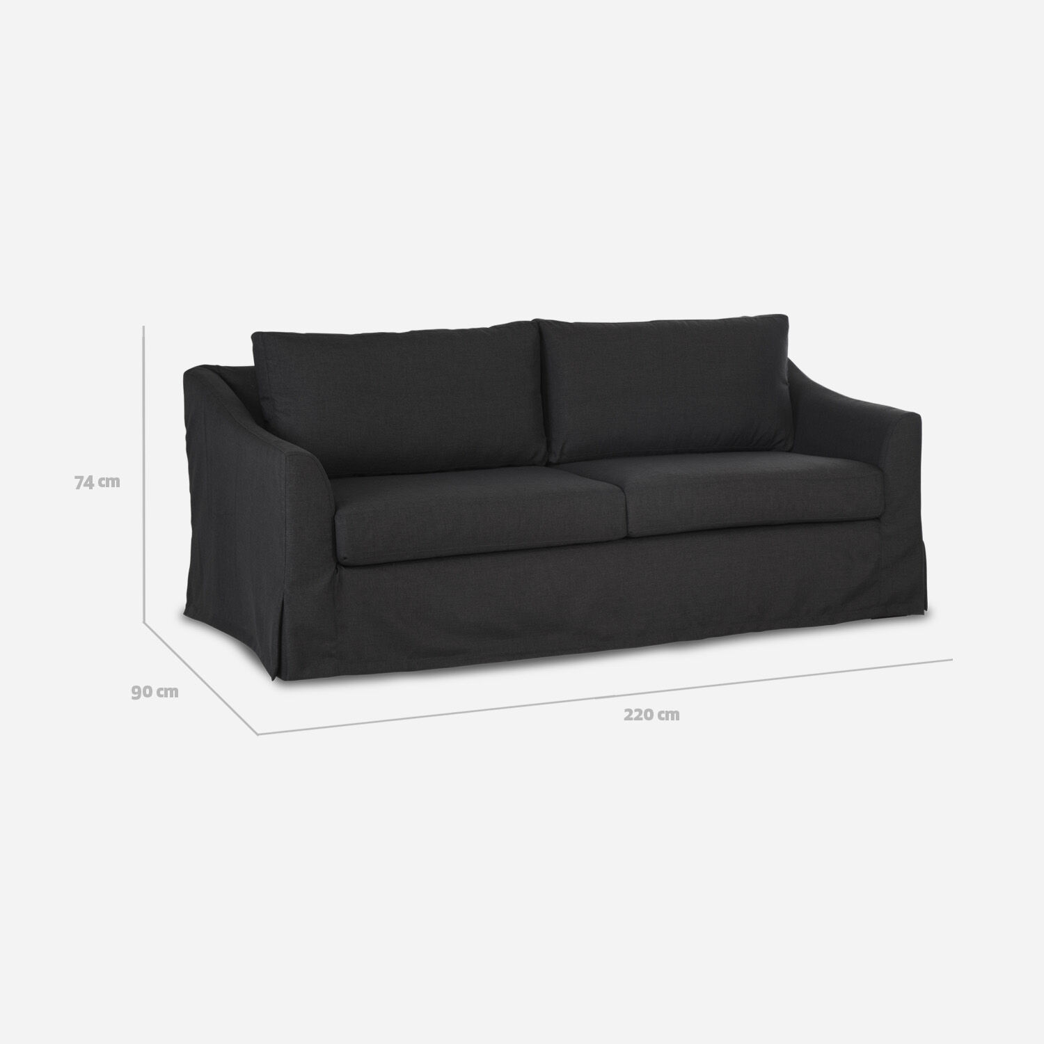 Sof&aacute; 3 Cuerpos Maximiliano Gris