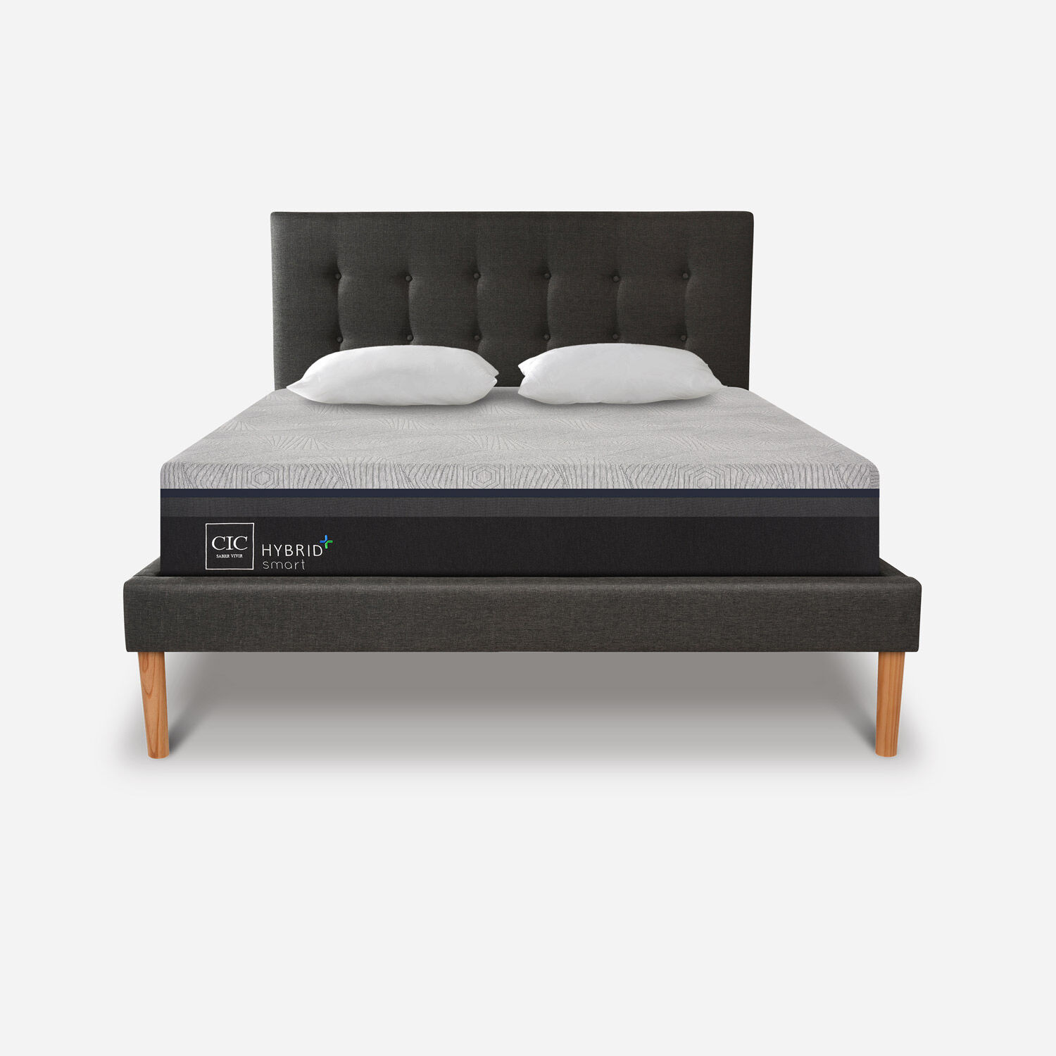 Cama King Hybrid Plus + Almohadas Viscoel&aacute;sticas