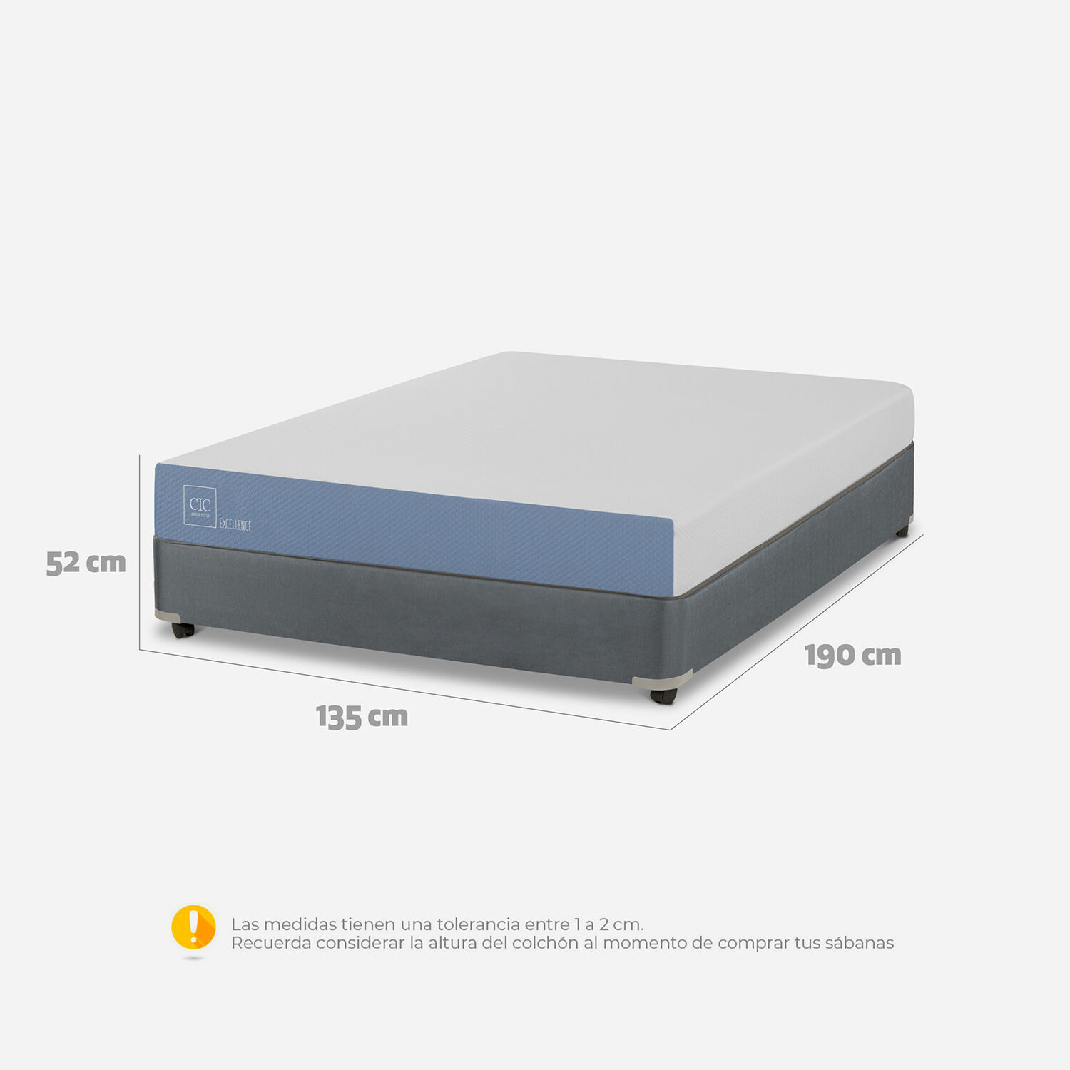 Cama Americana Full Excellence + Almohada