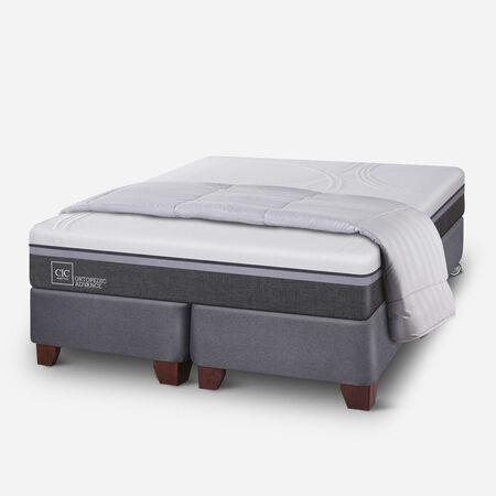 Box Spring 2 Plazas Ortopedic Advance Base Dividida + Plum&oacute;n