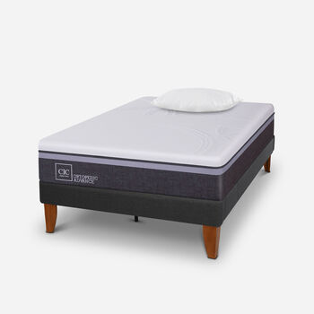 Cama Europea Curve 1.5 Plazas Ortopedic Advance + Almohada