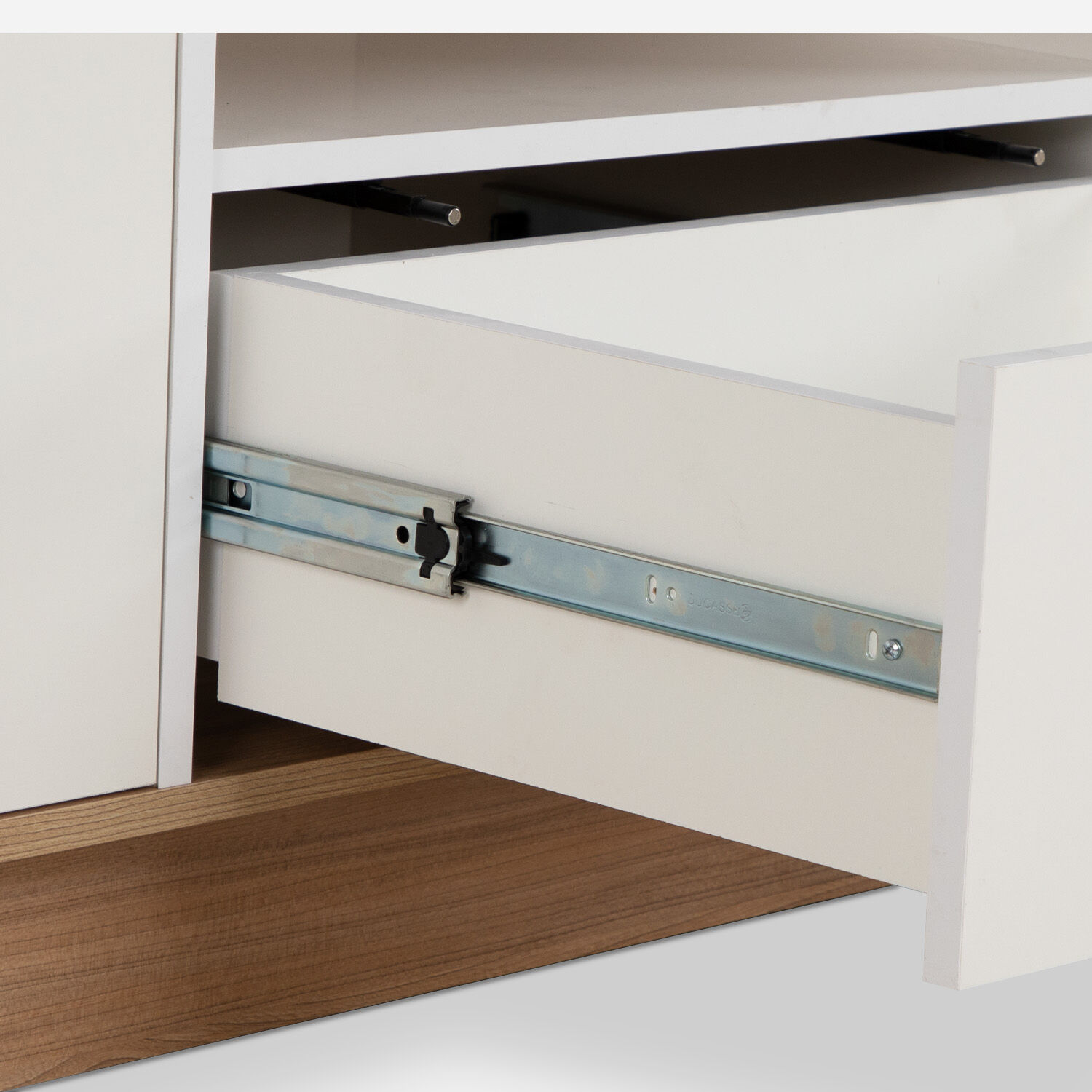 Rack Tv 70" 2 Puertas 1 Caj&oacute;n Olmo Blanco