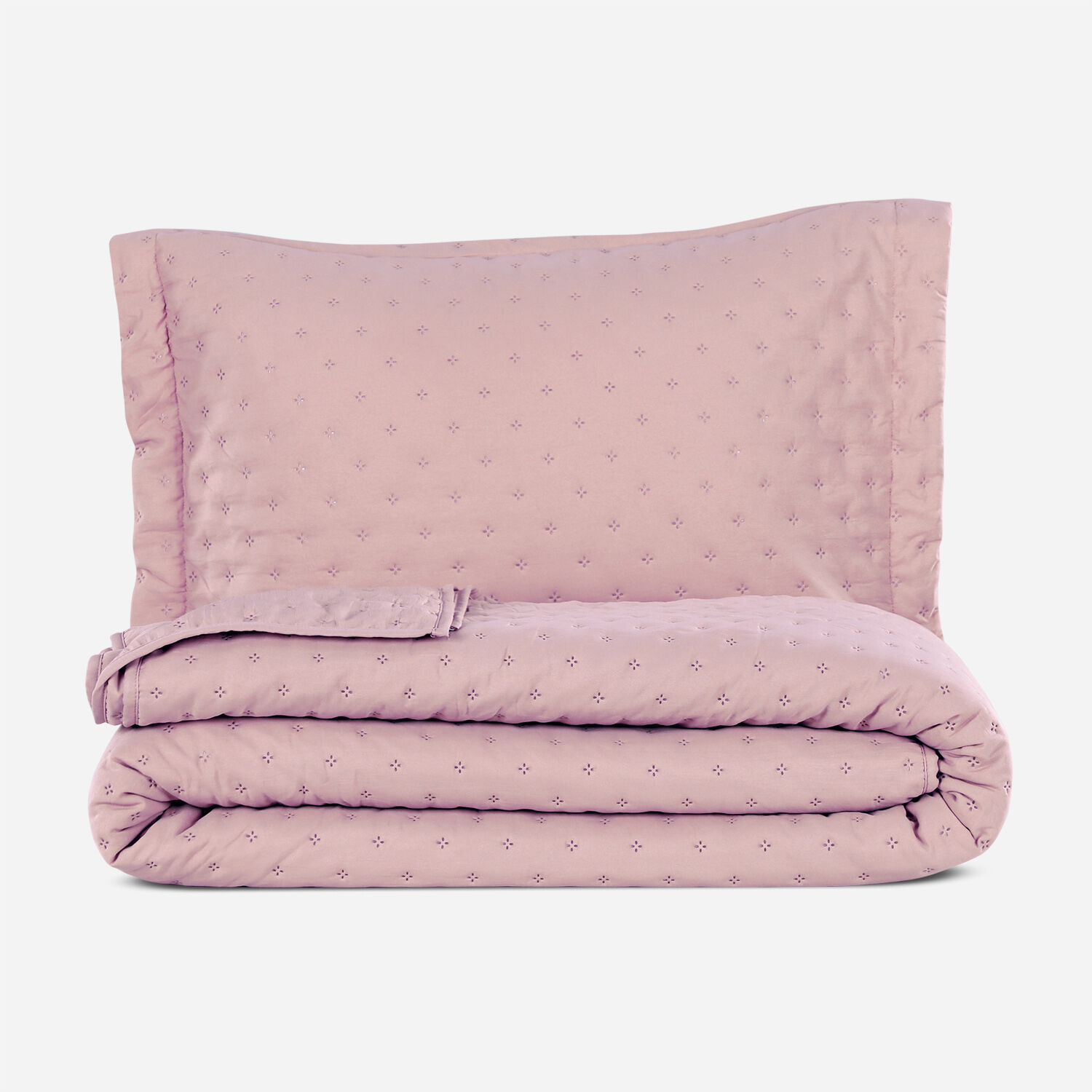 Quilt 2 Plazas Microfibra Rosa