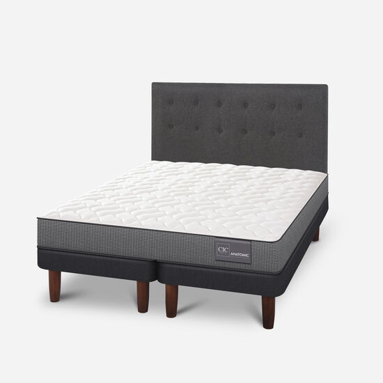 Cama Europea 2 Plazas Anatomic + Respaldo Éufrates