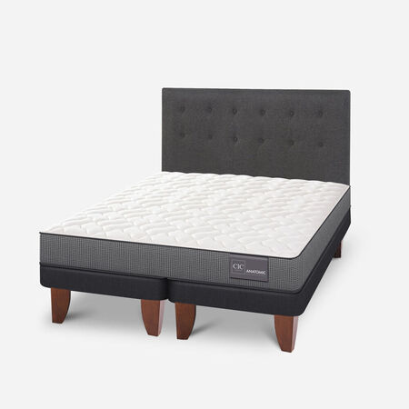 Cama Europea 2 Plazas Anatomic + Respaldo Éufrates