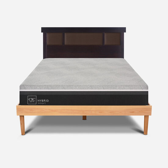 Cama 2 Plazas Hybrid + Respaldo New Dublín Choc