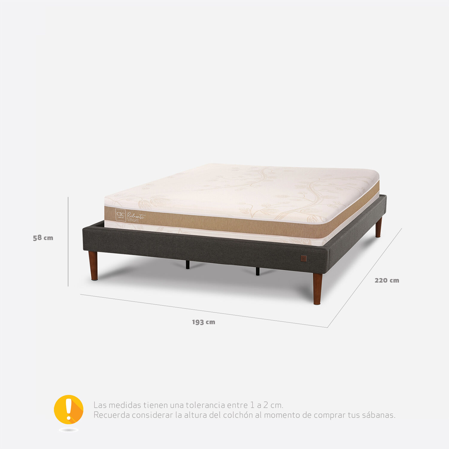 Cama Europea Curve King Rilassati Infinity 