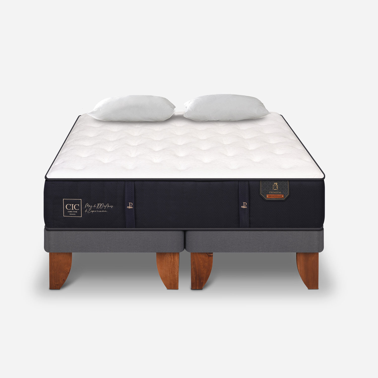 Cama Europea King Premium + Almohadas