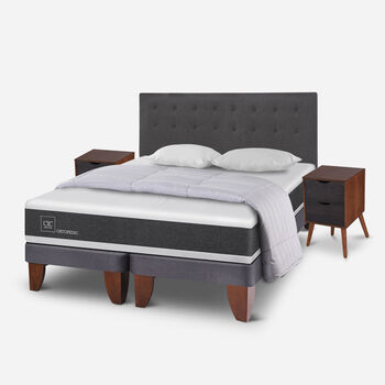 Cama Europea King Ortopedic + Almohadas + Plumón + Set Éufrates