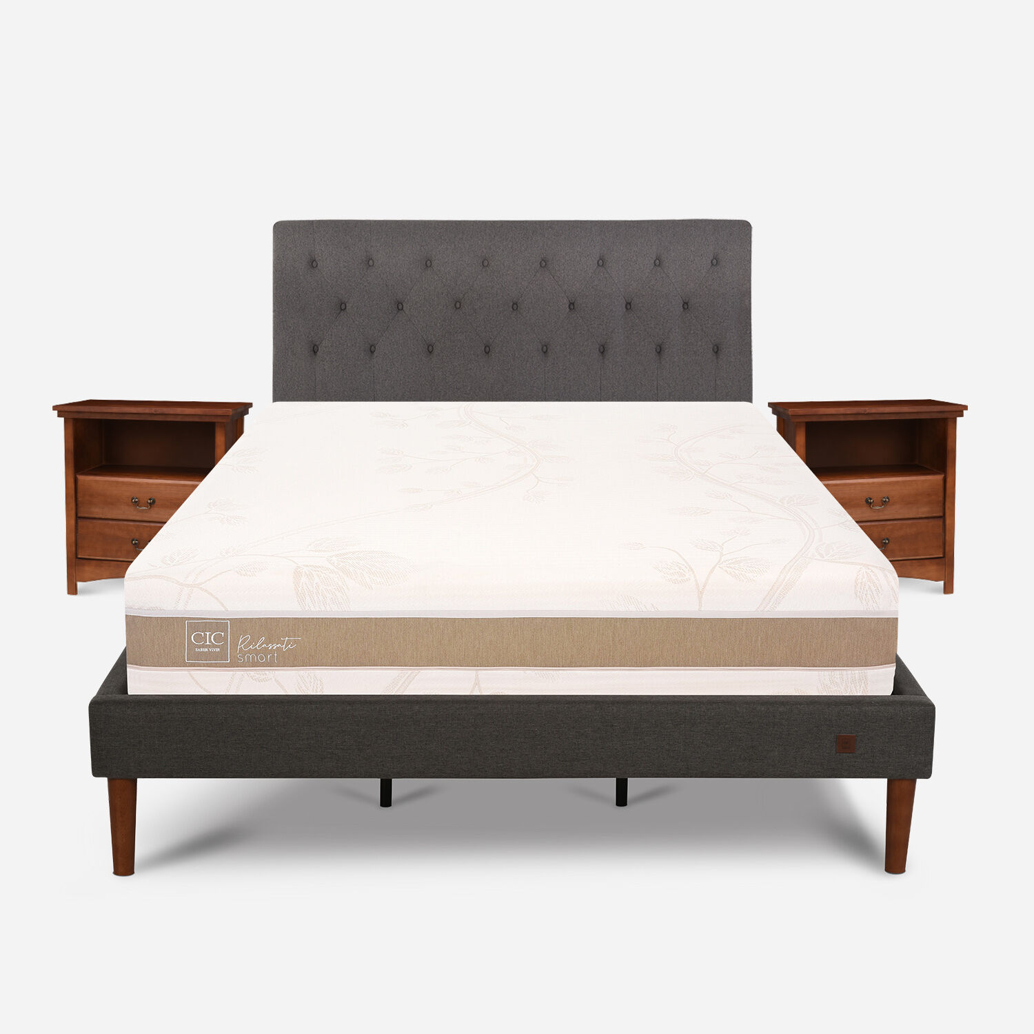 Cama Europea Curve King Rilassati Infinity + Set Kavery