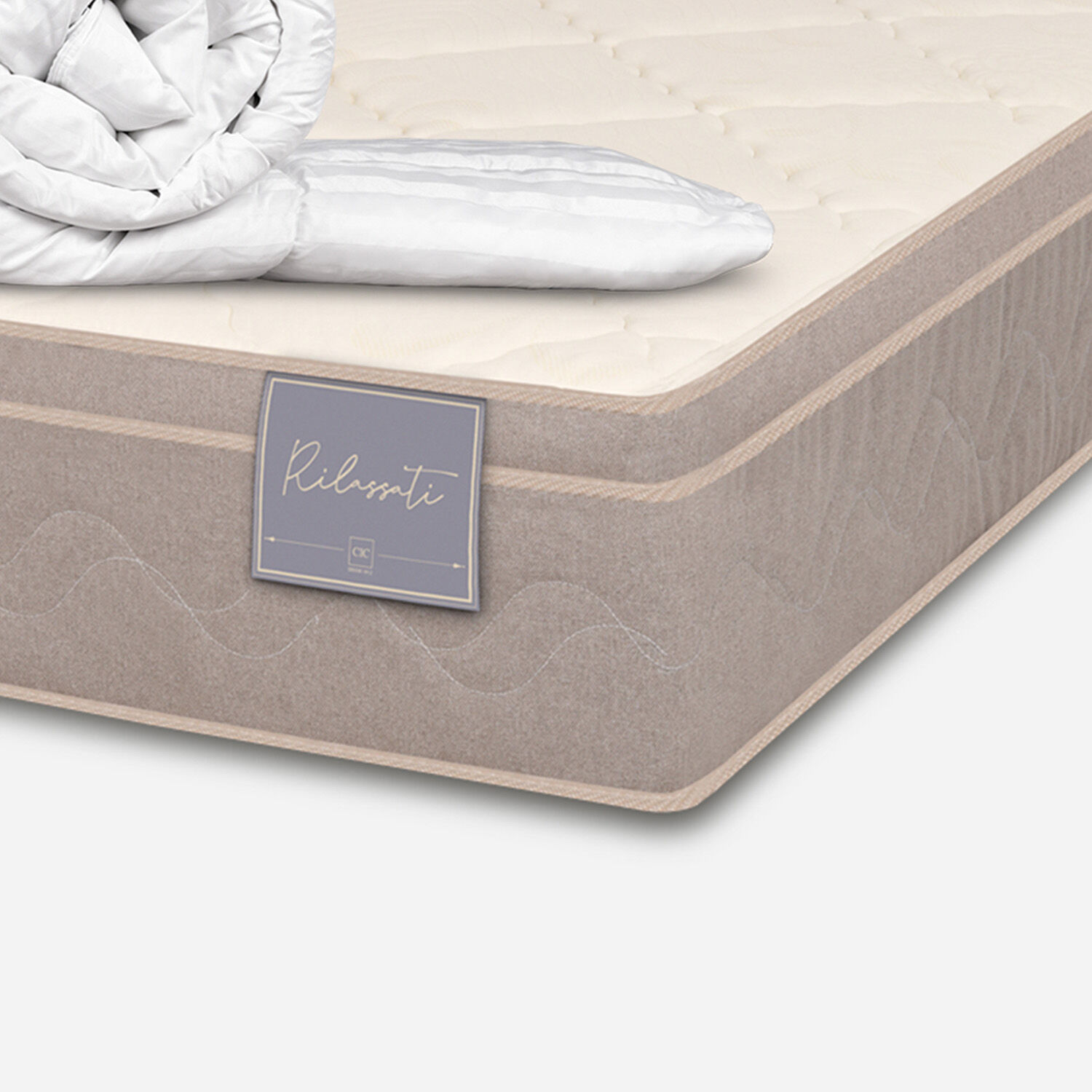 Colch&oacute;n King Rilassati 180x200 + Almohadas Viscoel&aacute;sticas + Plum&oacute;n