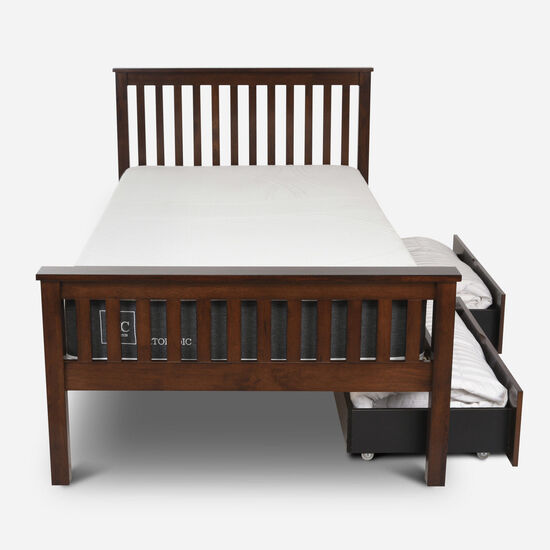 Cama Eloísa Single Ortopedic + Set 2 Cajones