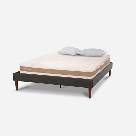 Cama Europea Curve 2 Plazas Rilassati Infinity + Almohadas Viscoel&aacute;sticas