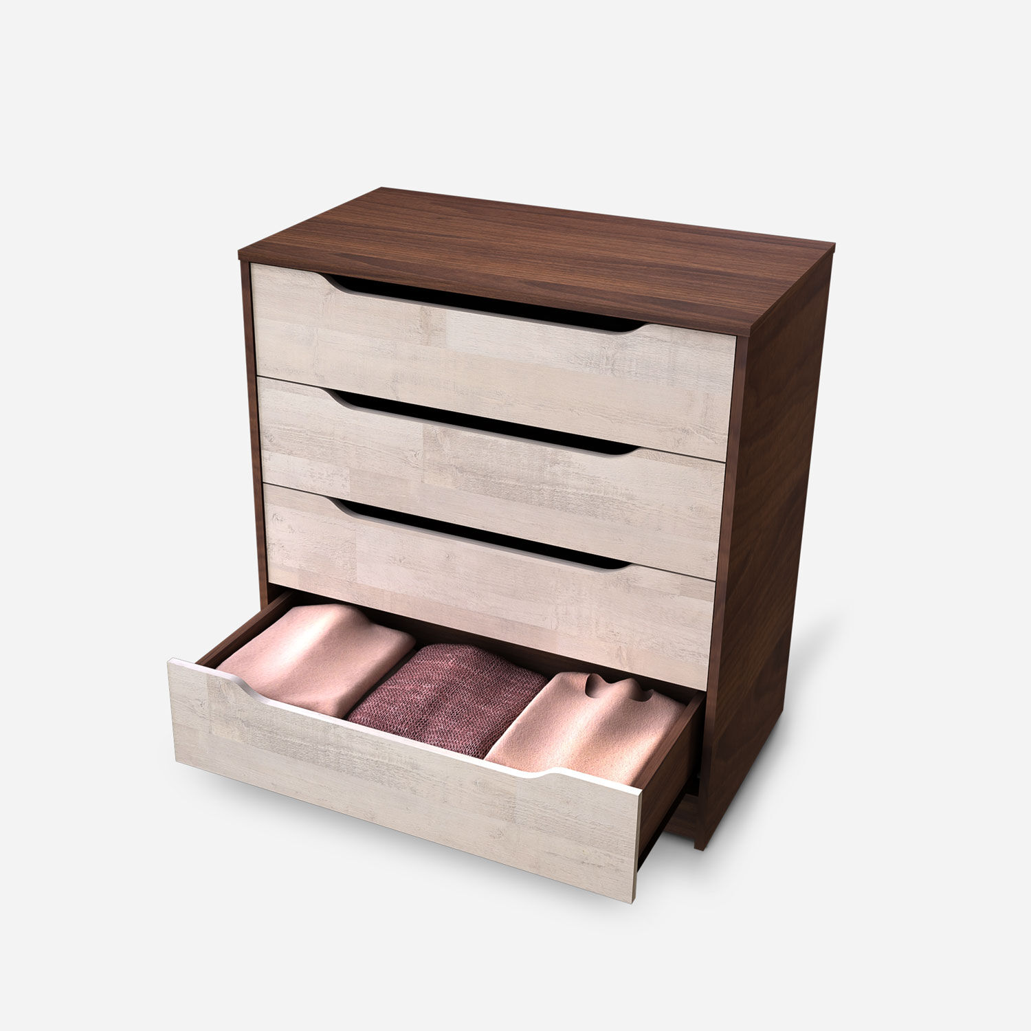 C&oacute;moda Cajonera 4 Cajones Legno