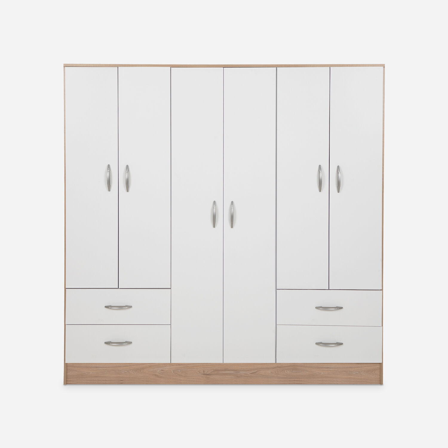 Clóset Maipo 6 Puertas 4 Cajones Olmo Blanco