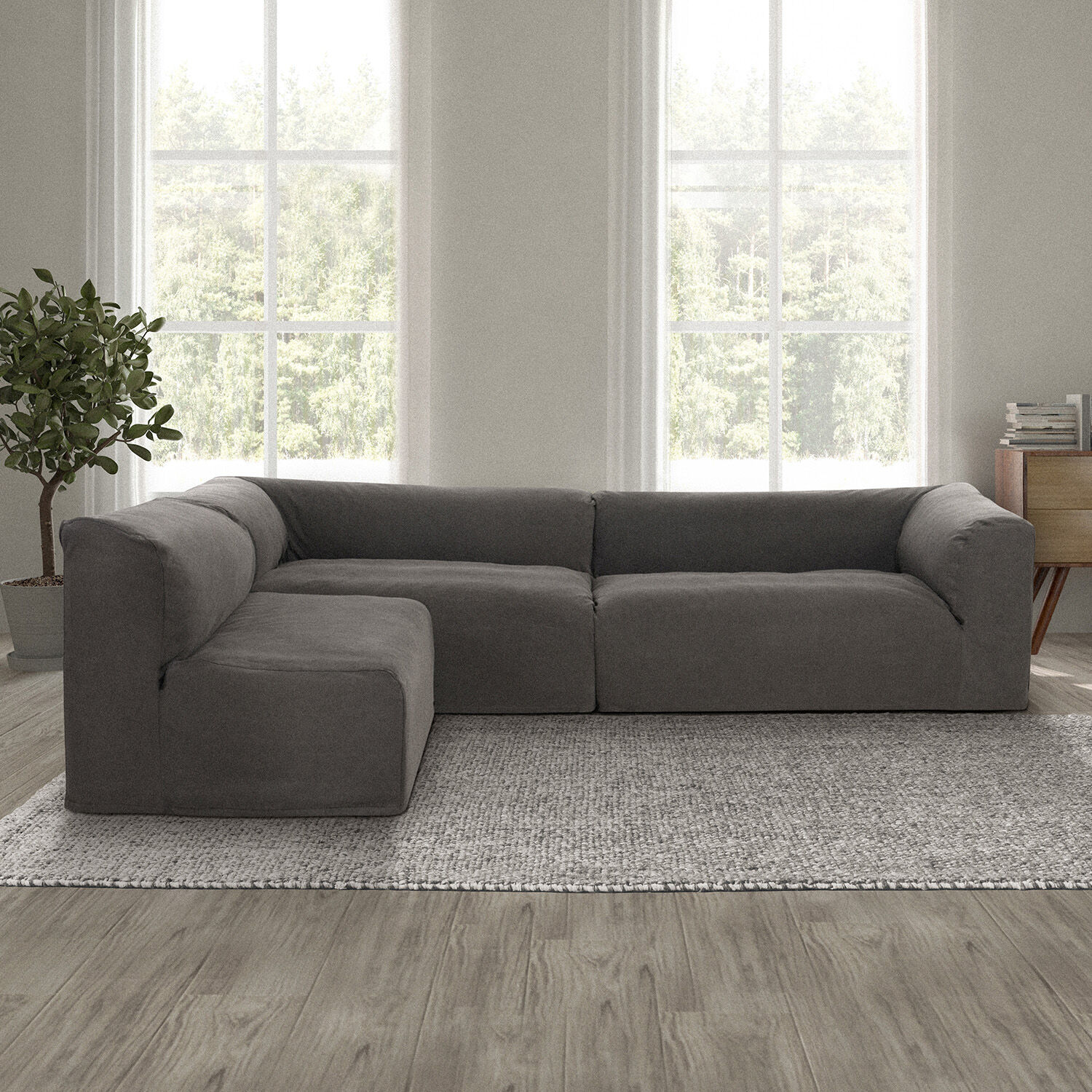 Sof&aacute; Seccional Relax Gris