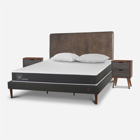 Cama Europea Curve King Ortopedic + Set Baker + Almohadas