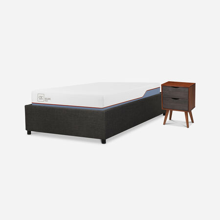 Cama Space Box 1,5 Plazas Excellence Plus + Velador N&iacute;ger